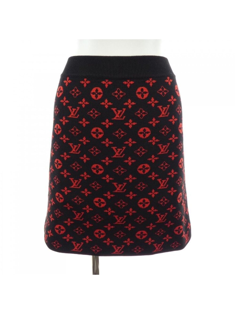 Louis Vuitton Monogram Woolknit A Line Skirt
